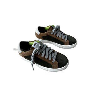 P448 Kids Lace Sneakers Brown / Army Green ( 13.5 US / 31 EU )